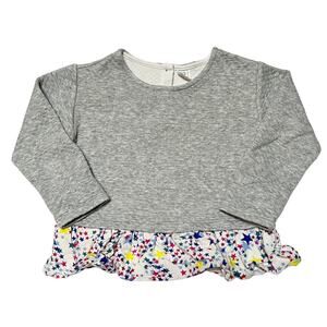 Gap Quilted Peplum Sweatshirt Top Size 3T
